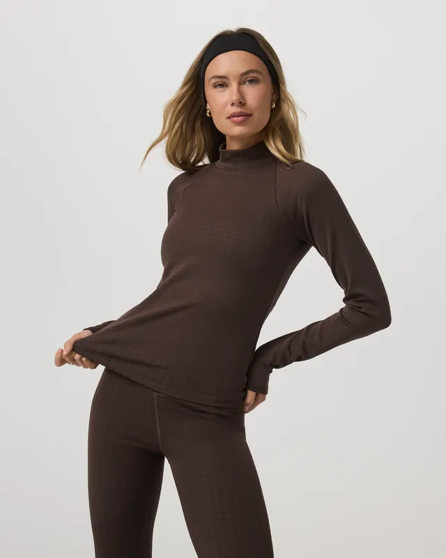 SK0001206-US20260706-143055-0 Long Sleeve Chilled Out Houndstooth Mock - Image 1