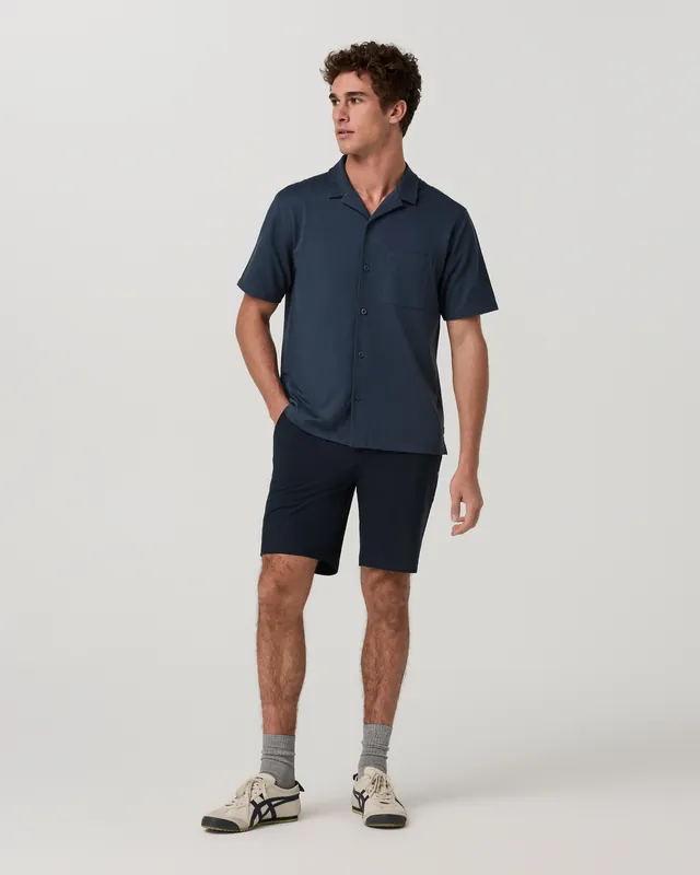 SK0001499-US20260706-143055-0 Short Sleeve Knit Oxford Camp Collar Button Down - Image 1