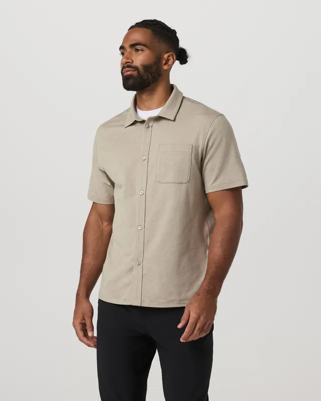 SK0001520-US20260706-143055-0 Short Sleeve Ponto Button Down Shirt - Image 1