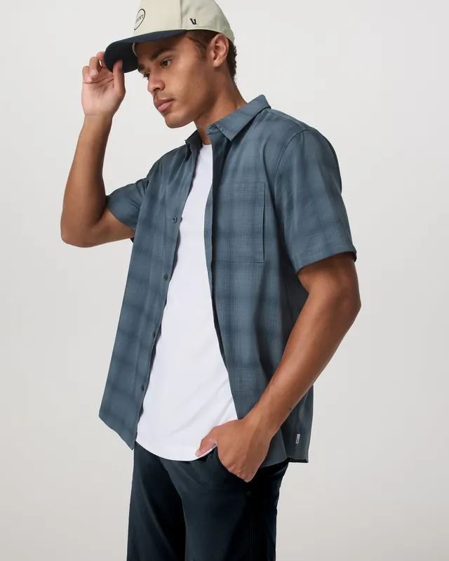 SK0001536-US20260706-143055-0 Short Sleeve Plaid Button Down Shirt - Image 1