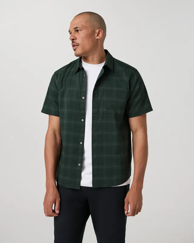 SK0001538-US20260706-143055-0 Short Sleeve Plaid Button Down Shirt - Image 1