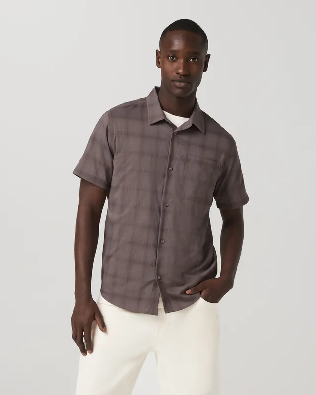 SK0001540-US20260706-143055-0 Short Sleeve Plaid Button Down Shirt - Image 1