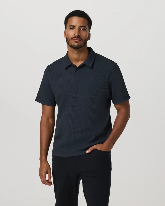 SK0001544-US20260706-143055-0 Short Sleeve Lightweight Tech Waffle Polo - Relaxed Fit - Image 1